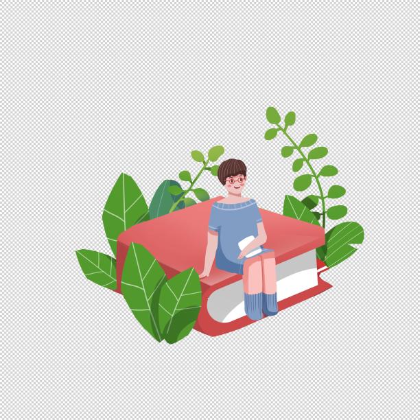 卡通矢量小孩培训班扁平教育元素图片下载