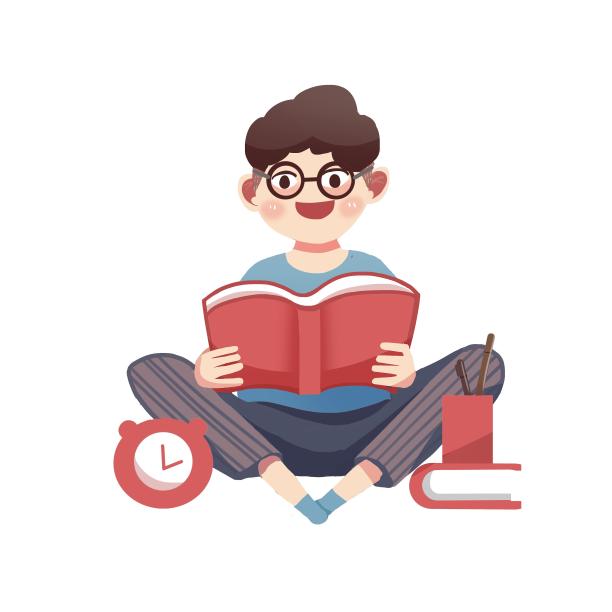 卡通矢量培训班扁平小孩教育元素图片下载