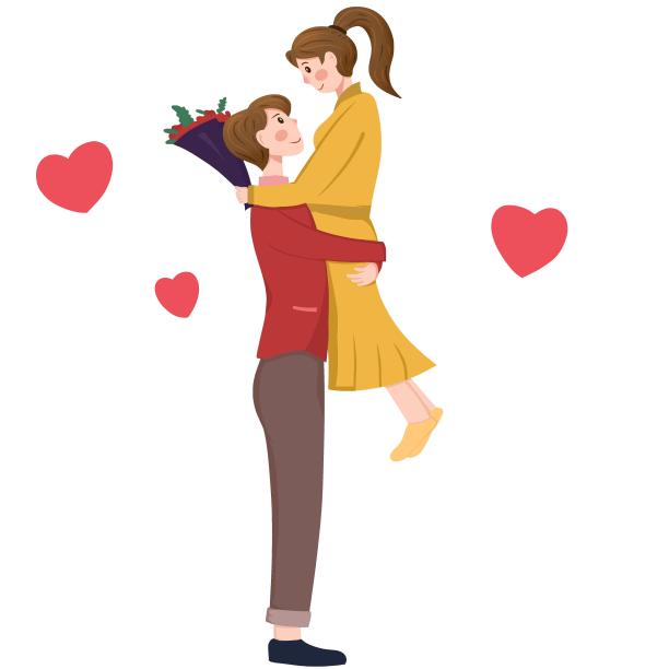 七夕520拥抱的情侣图片下载