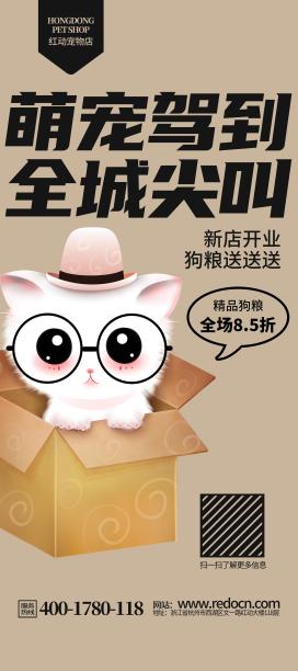 创意大气宠物店开业活动促销X展架设计图片下载