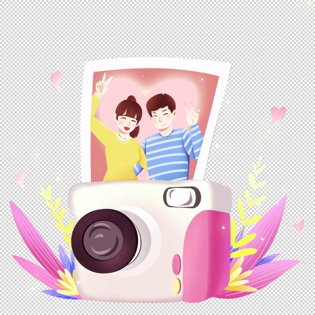 七夕情人节520情侣人物拍照PNG素材图片下载