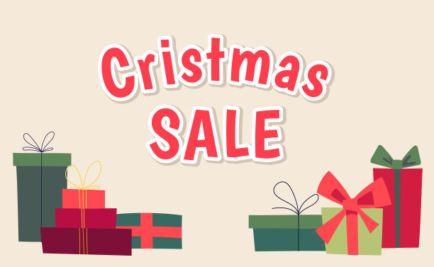 怀旧向量圣诞背景与一束礼盒。图片下载