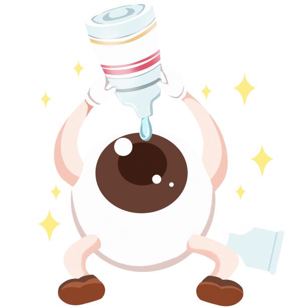 爱眼日卡通拟人眼睛滴眼药水PNGPSD图片下载