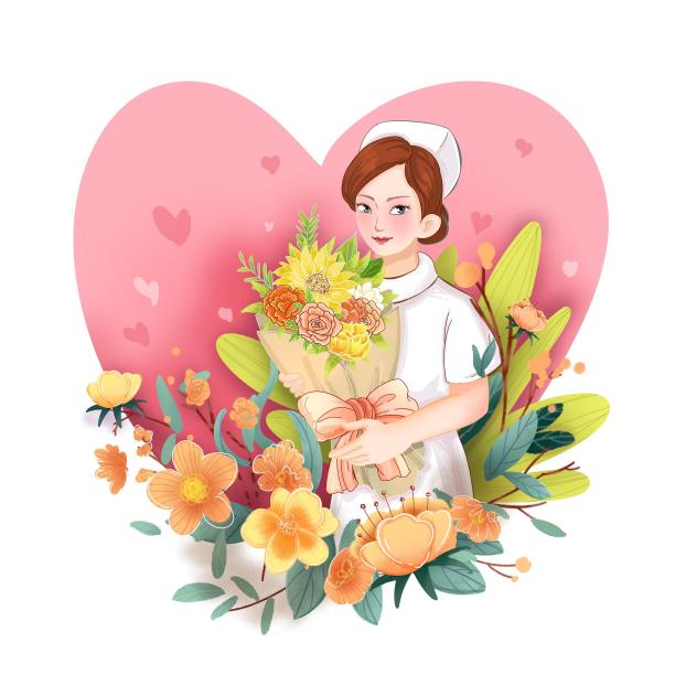 护士节劳动节青年节妇女节医护人员鲜花表彰图片下载