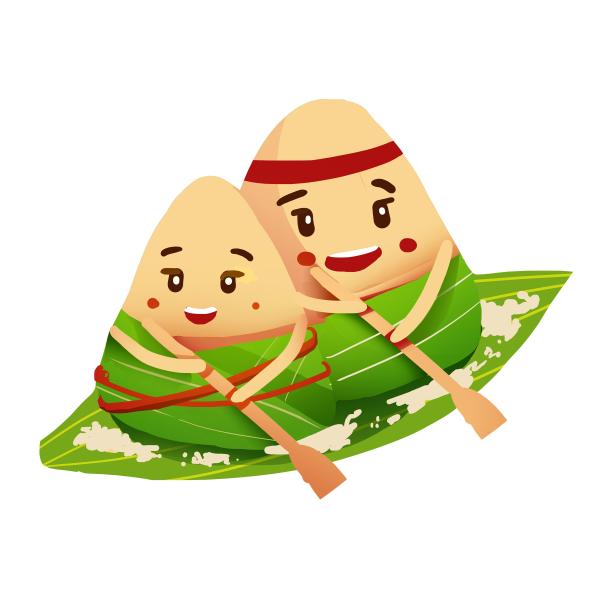 端午节矢量卡通拟人粽子元素图片下载