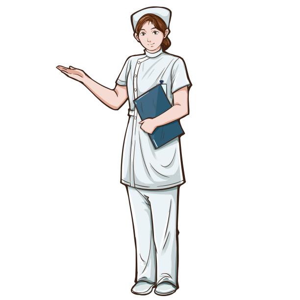 国际护士节写实描线风格护士人物图片下载