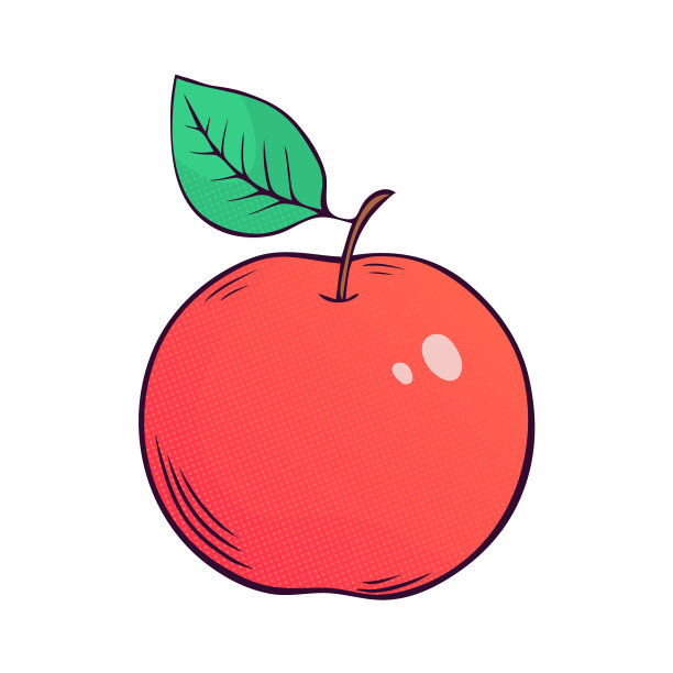 白色背景下的红苹果图片下载