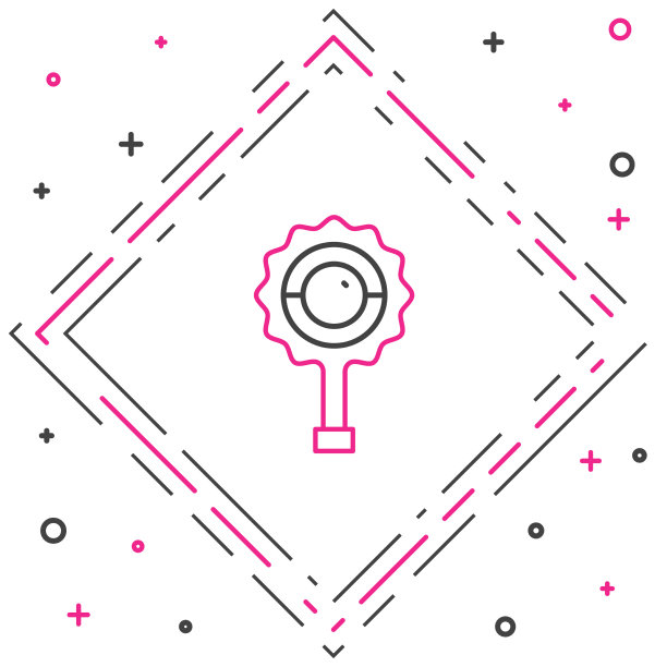 线拨浪鼓婴儿玩具图标隔离在白色图片下载