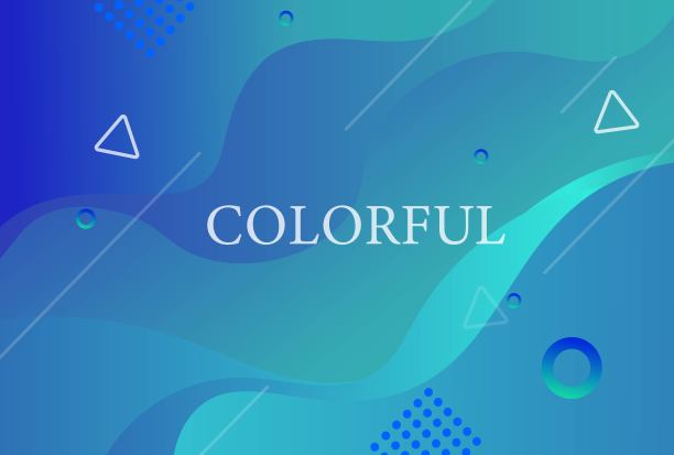 丰富多彩的几何背景与可爱的元素图片下载