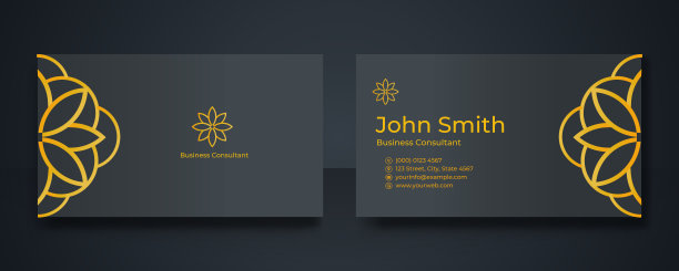 现代名片-创意和干净的名片模板。图片下载