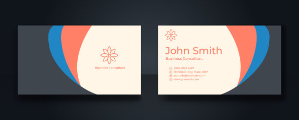 现代名片-创意和干净的名片模板。图片下载