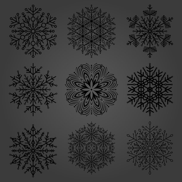 冬天的雪花套得圆圆的图片下载