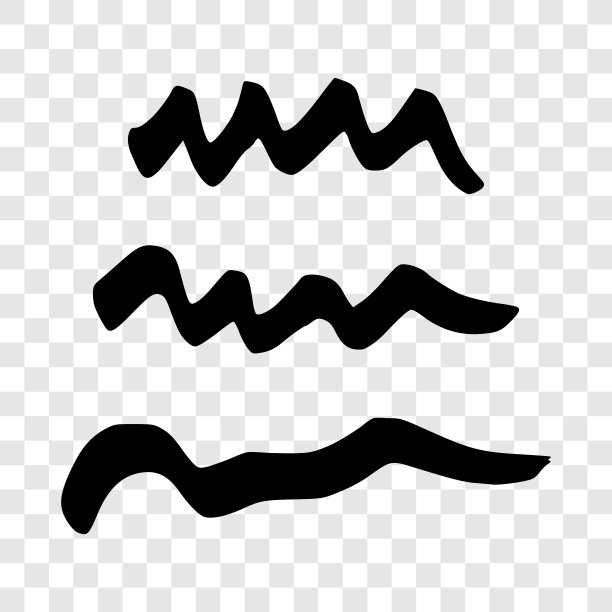黑色波浪的垃圾笔触图片下载