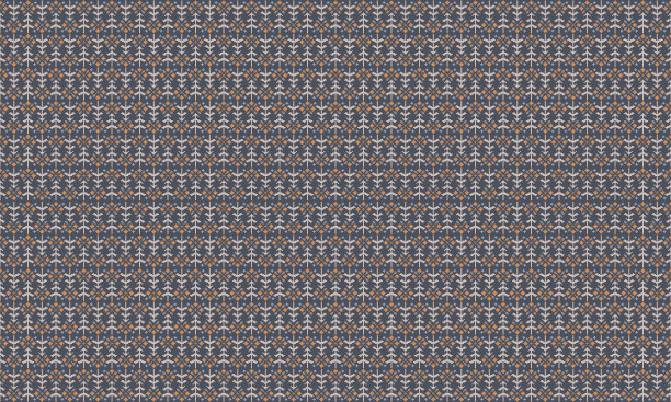 无缝的图案与冷杉和花卉在斯堪的纳维亚的民间风格。图片下载