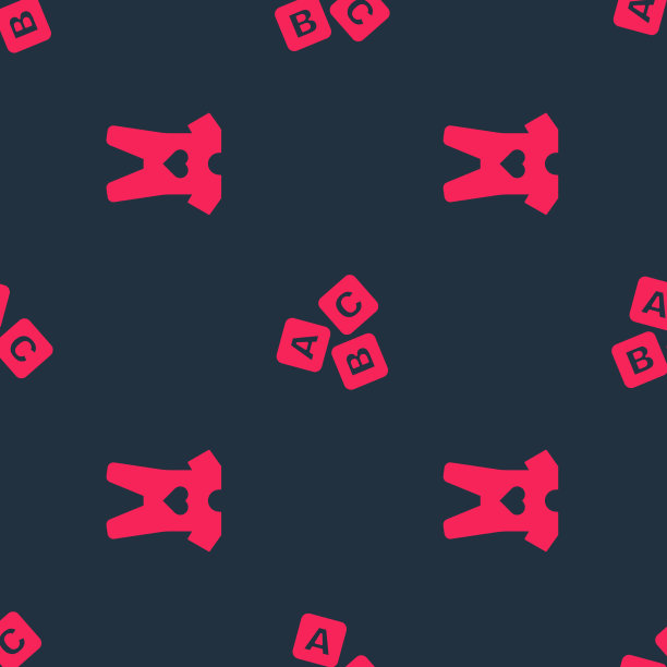 设置婴儿衣服和ABC块无缝图片下载