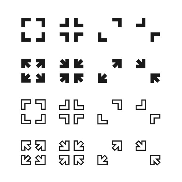 全屏和退出按钮。全屏图标集。最大化和最小化。视频的大小。屏幕大小。Ui界面。Ui设计。视频播放器的概念。向量的用户界面屏幕。手机界面设计图片下载
