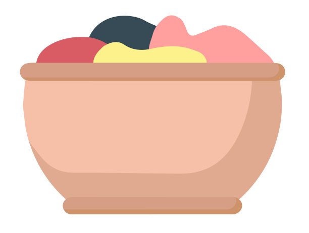 洗衣篮和储存小的东西，清洁产品恢复秩序，家庭舒适，恢复秩序的房子。可爱的卡通插图。一个平坦的向量集。图片下载