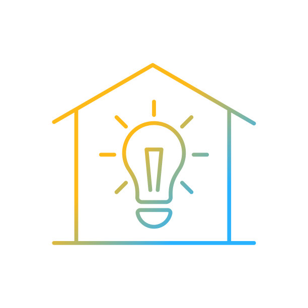 照明渐变线性矢量图标图片下载