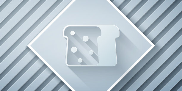 纸切面包吐司做三明治一片图片下载