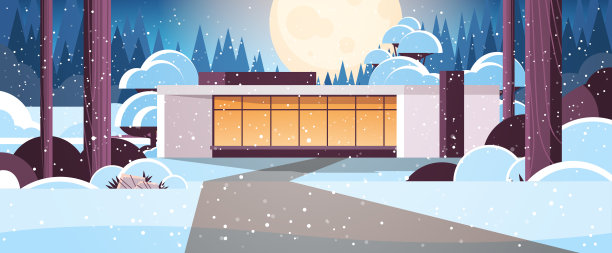 带有全景窗户的夹芯板的现代住宅，环保住宅建筑模块化住房图片下载