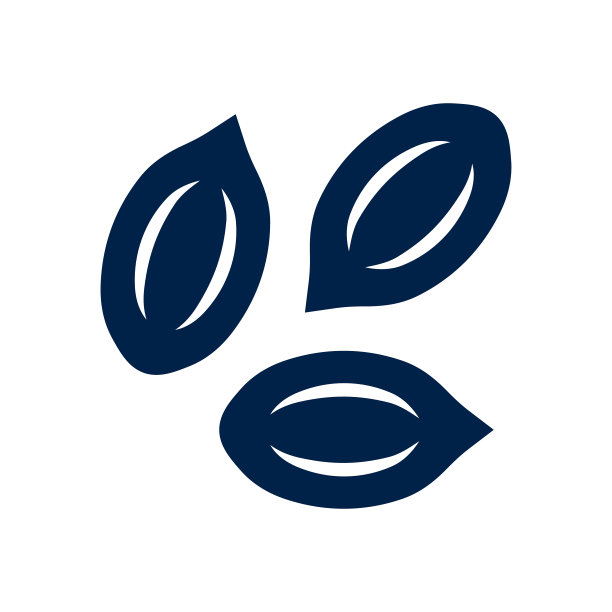 种子图标标志模板隔离在白色背景。图片下载