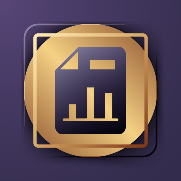 紫色文档与图表图标隔离图片下载