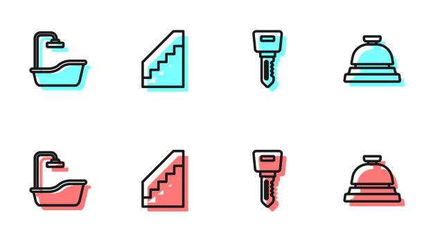 设置线路酒店门锁钥匙浴缸楼梯和图片下载