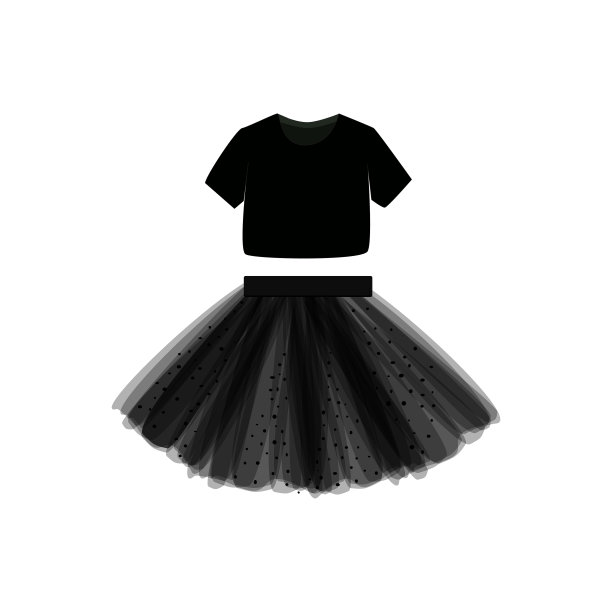 黑色的衬衫和漂亮的裙子图片下载