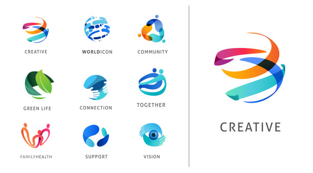 标志集创意科技生物技术图片下载