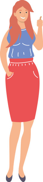 竖大拇指的女孩图片下载