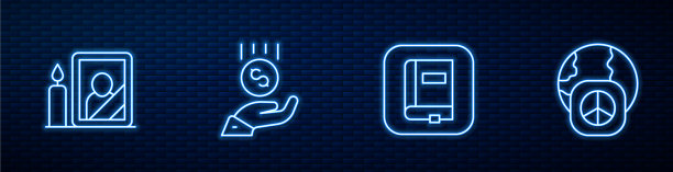 设线法书悼念相框硬币图片下载