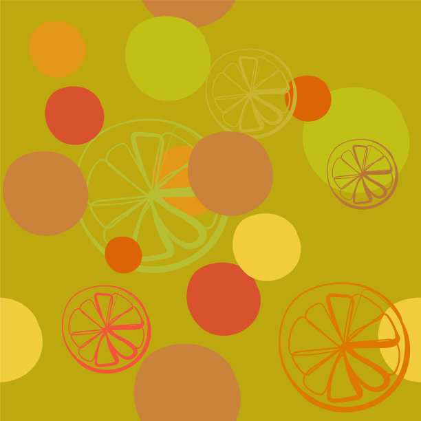 柑桔多汁的果实无缝明亮的图案图片下载