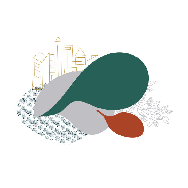 城市自然抽象设计孤立图片下载