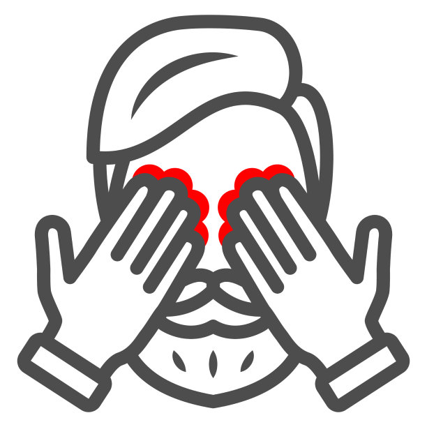 男人眼睛痛，痒线图标身体痛图片下载