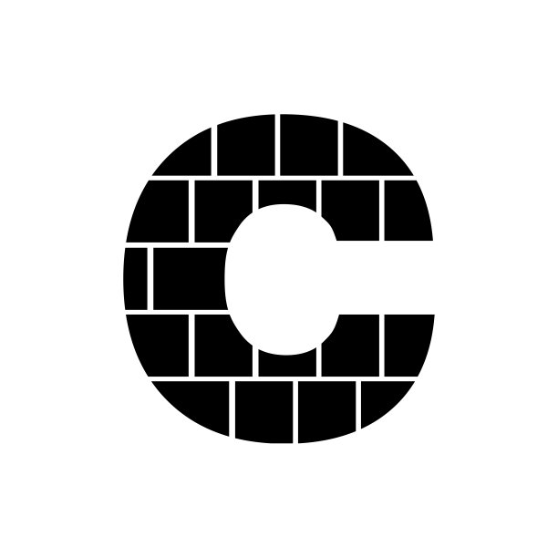 字母C掩模区。字母照片拼贴框模板。图片下载