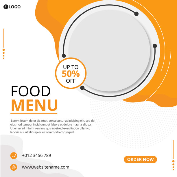 食物菜单社交媒体横幅模板图片下载