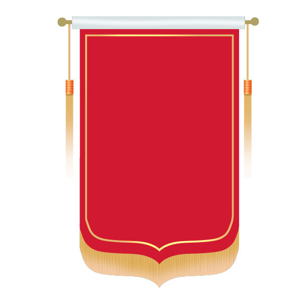 红色半写实锦旗元素图片下载