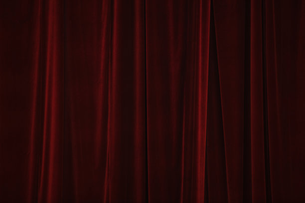 剧院的红色幕布。纹理背景图片下载