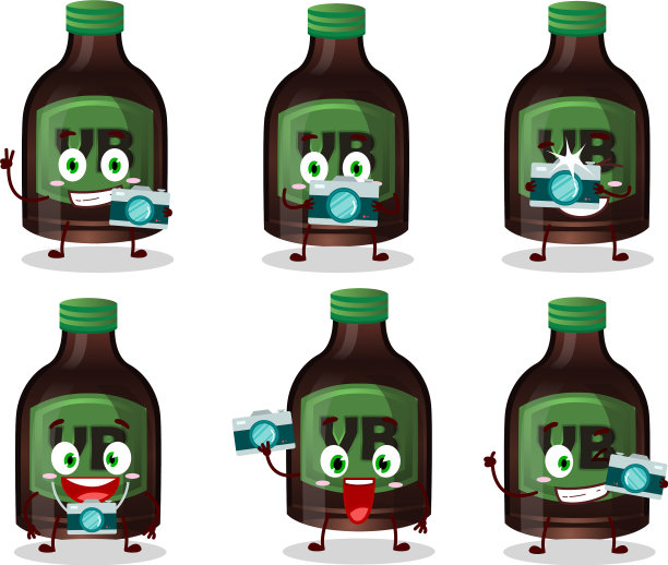 摄影师专业表情与新啤酒图片下载