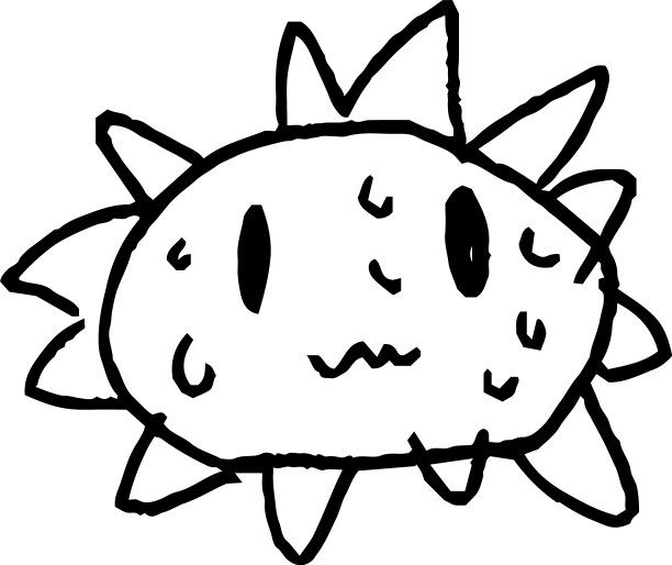 一个孩子画的可爱的太阳涂鸦图片下载