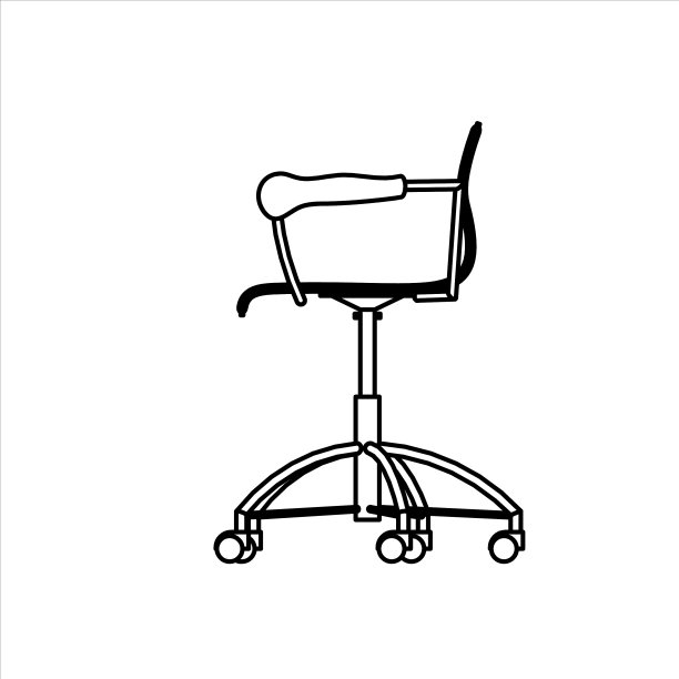 一张单人椅的设计草图图片下载