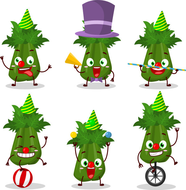 卡通人物芹菜与各种马戏团图片下载