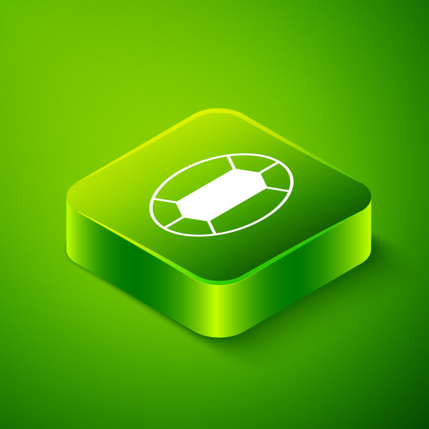 等距宝石石图标孤立在绿色图片下载