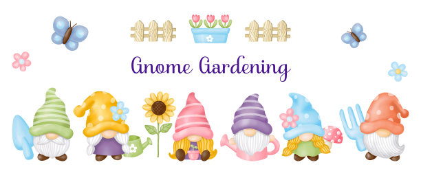 水彩地精花园，数码绘画图片下载