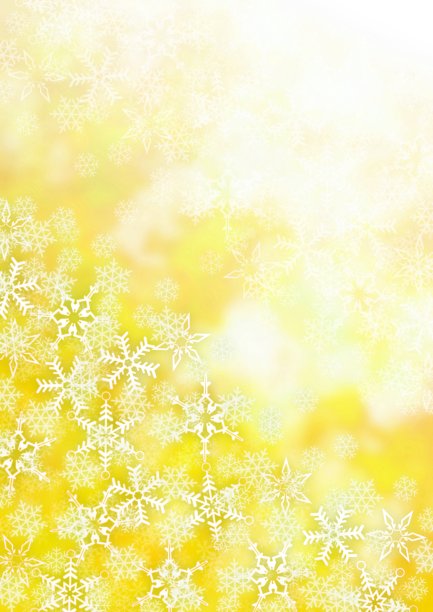 金色的背景上撒着雪花图片下载