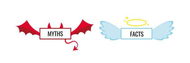 事实和神话图标向量集插图。图片下载
