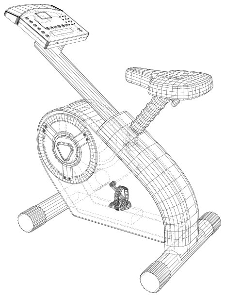 固定自行车在白色背景10 eps10图片下载