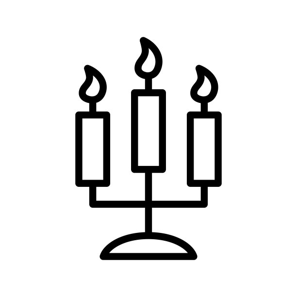 蜡烛平线图标。圣诞蜡烛孤立在白色背景上。轮廓标志的移动概念和网页设计，商店图片下载