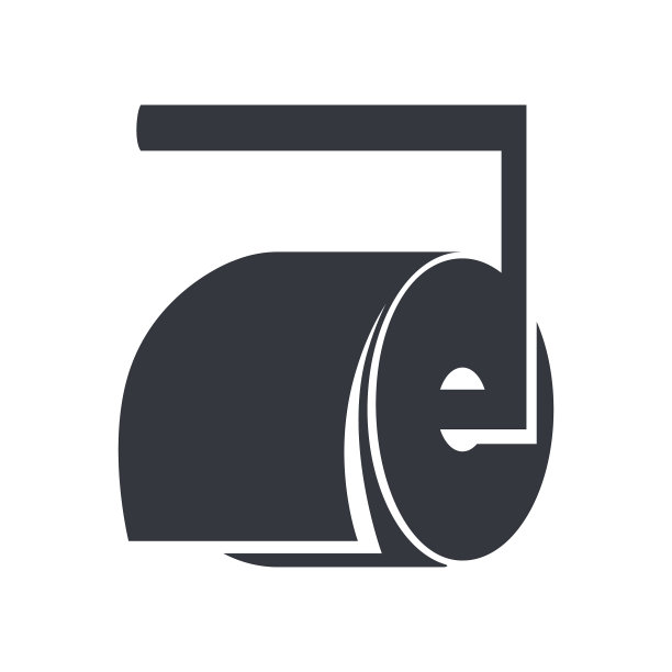 白色背景上的卫生纸图标图片下载