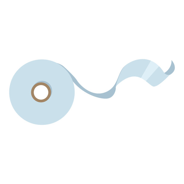 白色背景上的卫生纸图标图片下载